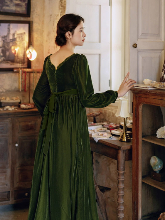 Emerald Velvet Renaissance Dress