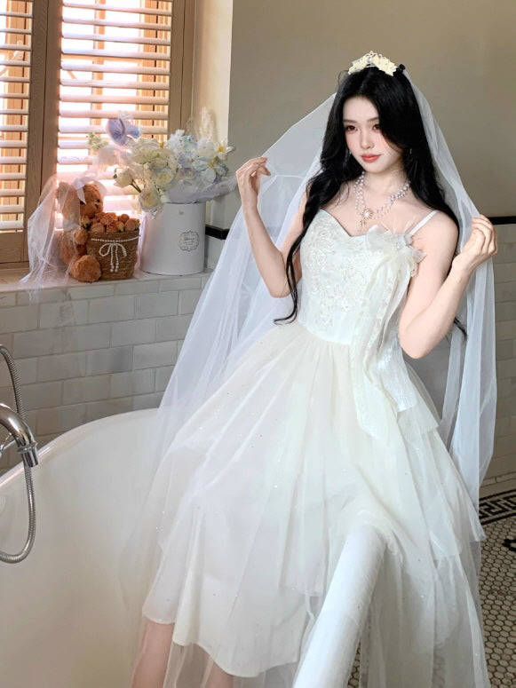 Whispering Petal Tulle Dress