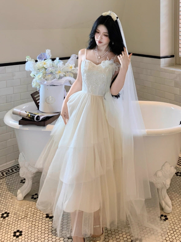 Whispering Petal Tulle Dress