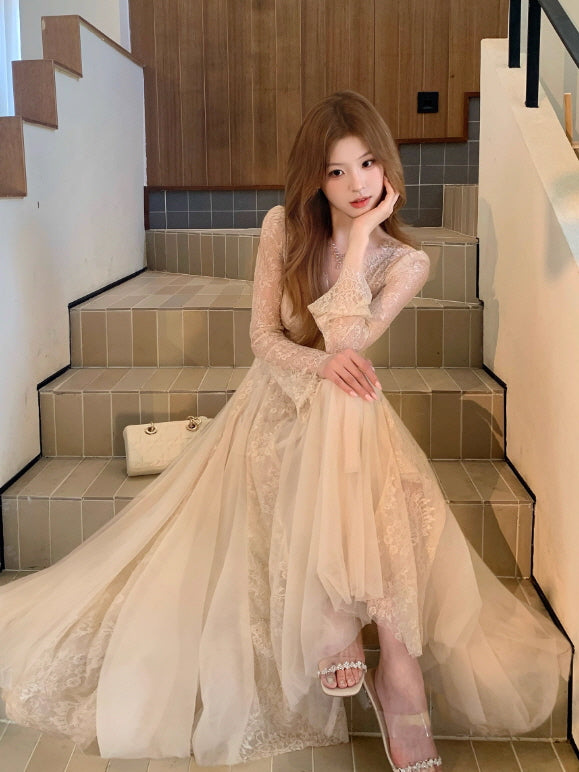 Moonlit Lace Vintage Princess Dress