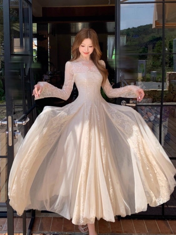 Moonlit Lace Vintage Princess Dress