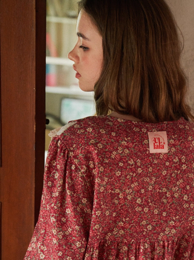 Rose Garden Vintage Lace Loungewear Set