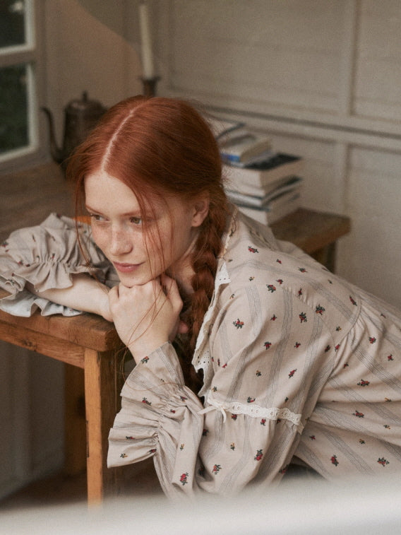 Rosebud Cottage Ruffle Loungewear Set