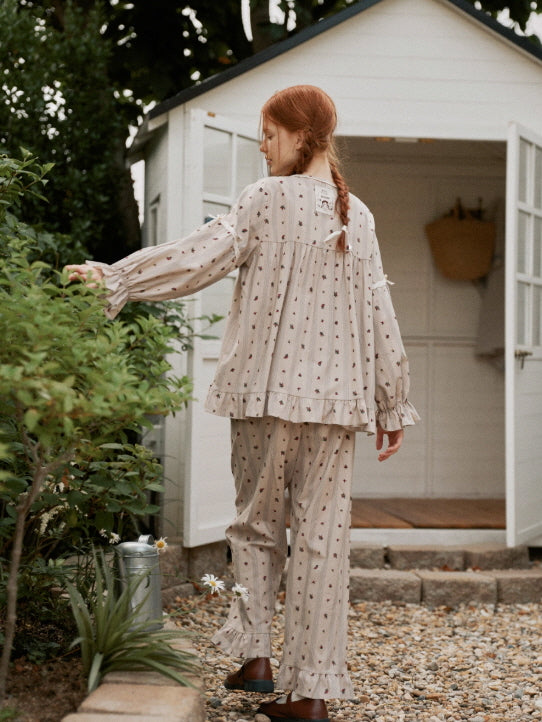Rosebud Cottage Ruffle Loungewear Set