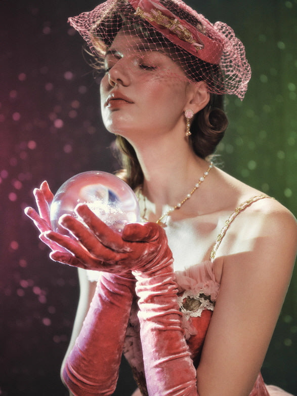 Enchanted Rosette Velvet Corset Tulle Dress