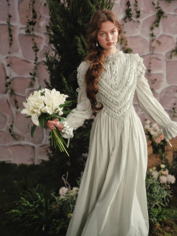 Sage Lily Victorian Garden Dress