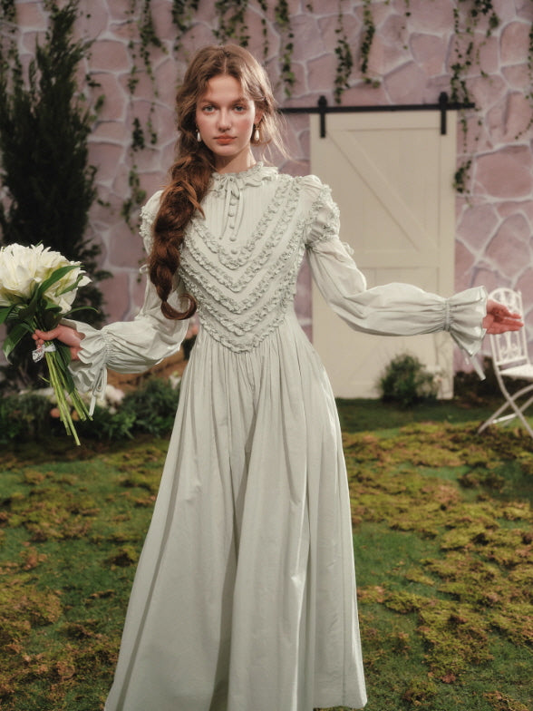 Sage Lily Victorian Garden Dress