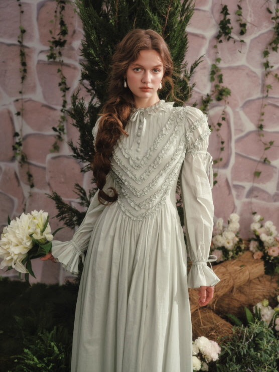 Sage Lily Victorian Garden Dress