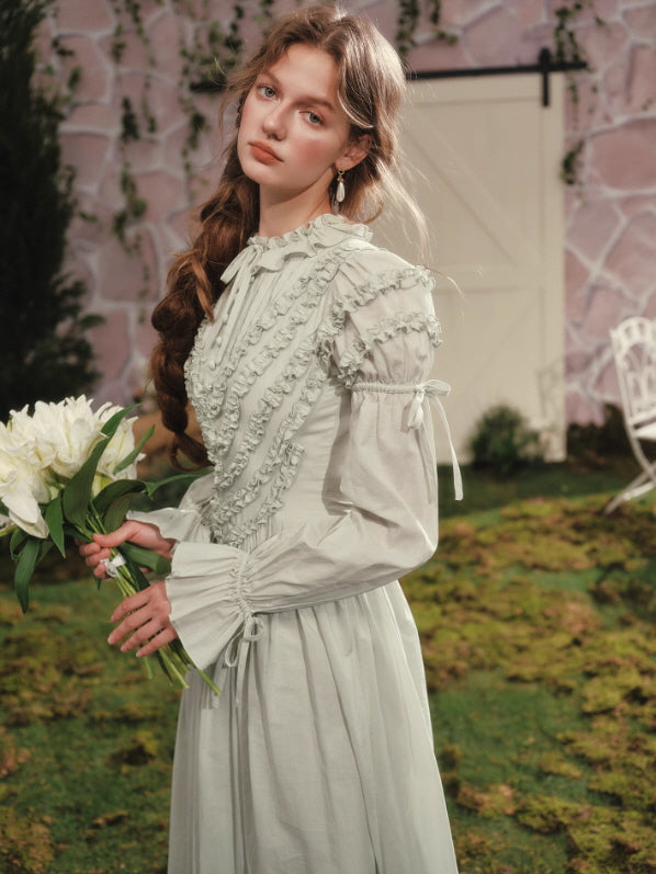 Sage Lily Victorian Garden Dress