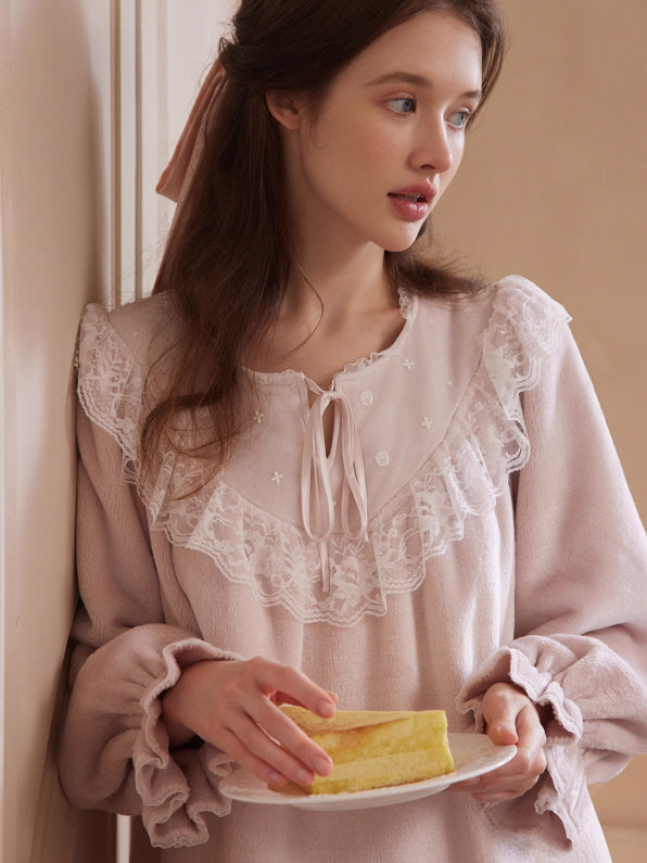 Blossom Lace Morning Soft Loungewear Set
