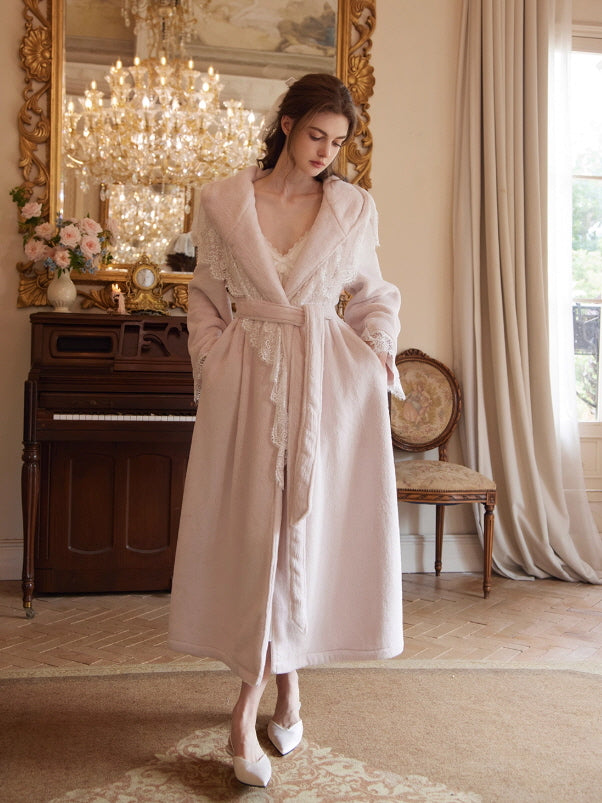 Rose Veil Lace Hooded Robe