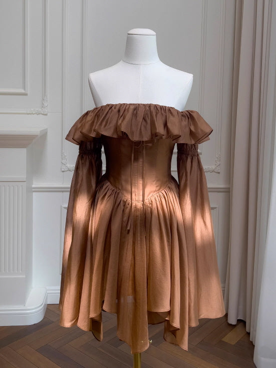 Cocoa Muse Off-Shoulder Corset Dress