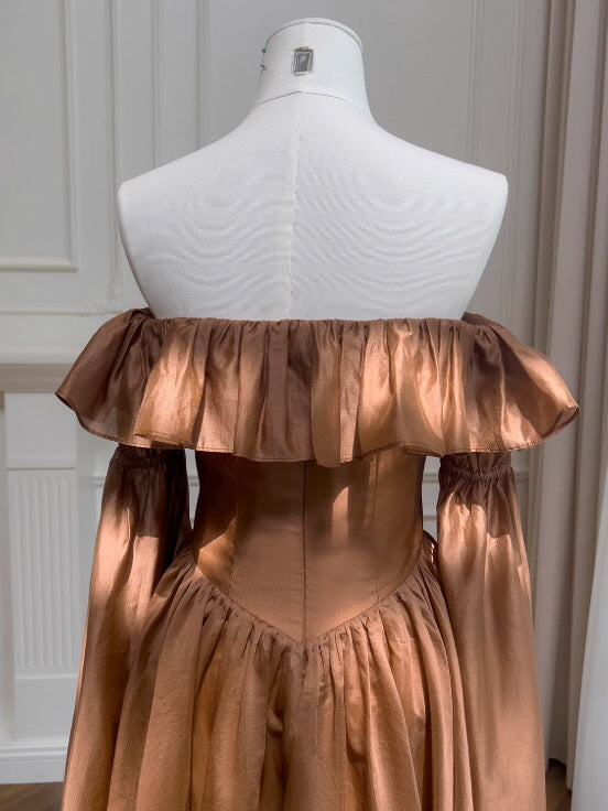 Cocoa Muse Off-Shoulder Corset Dress
