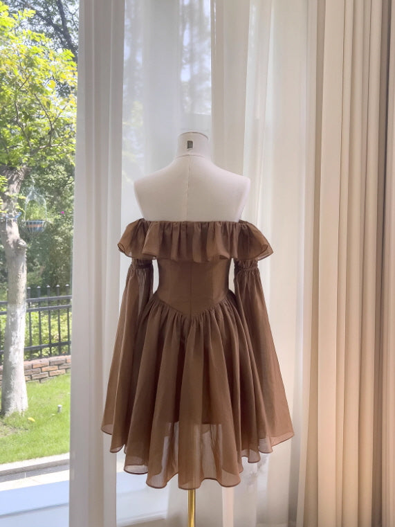 Cocoa Muse Off-Shoulder Corset Dress