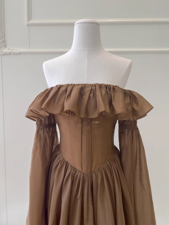 Cocoa Muse Off-Shoulder Corset Dress