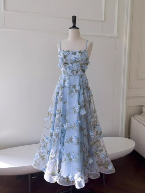 Blue Garden Petal Bloom Dress