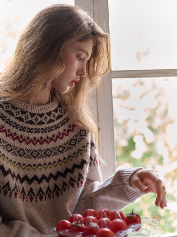 Winter Fair Isle Cozy Knit Sweater