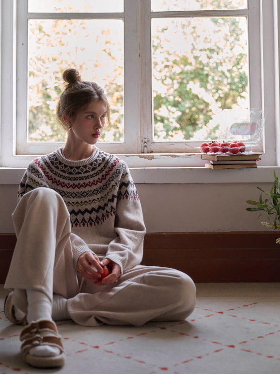 Winter Fair Isle Cozy Knit Sweater