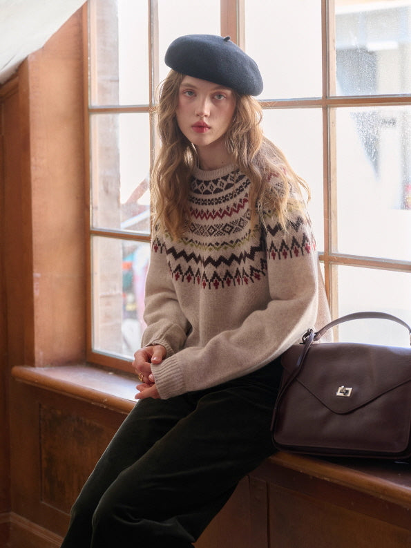 Winter Fair Isle Cozy Knit Sweater