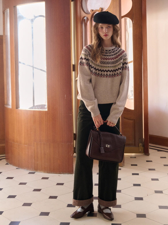 Winter Fair Isle Cozy Knit Sweater