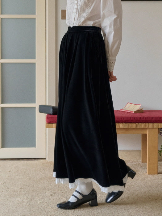 Velvet Garden Embroidered Vintage Vest & Skirt