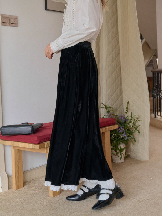 Velvet Garden Embroidered Vintage Vest & Skirt