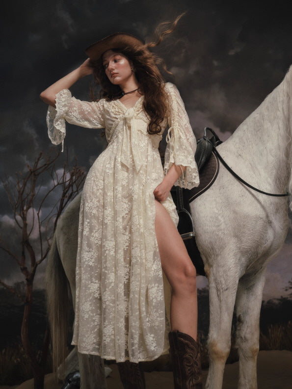 Moonlit Meadow Lace Long Dress