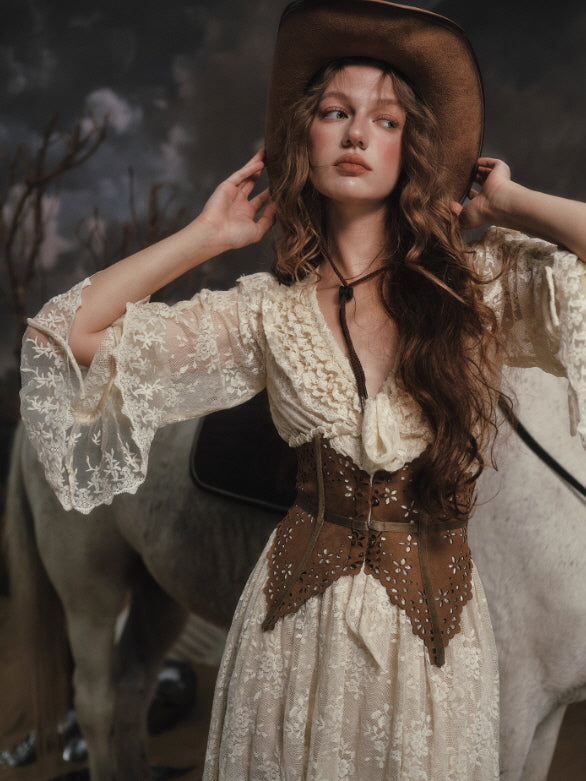 Moonlit Meadow Lace Long Dress