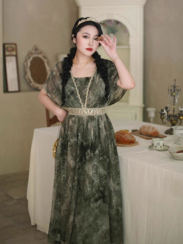 Forest Muse Vintage Embroidered Fairy Dress