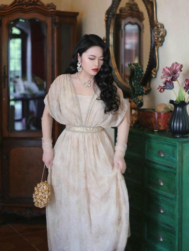 Golden Blossom Vintage Fairytale Dress