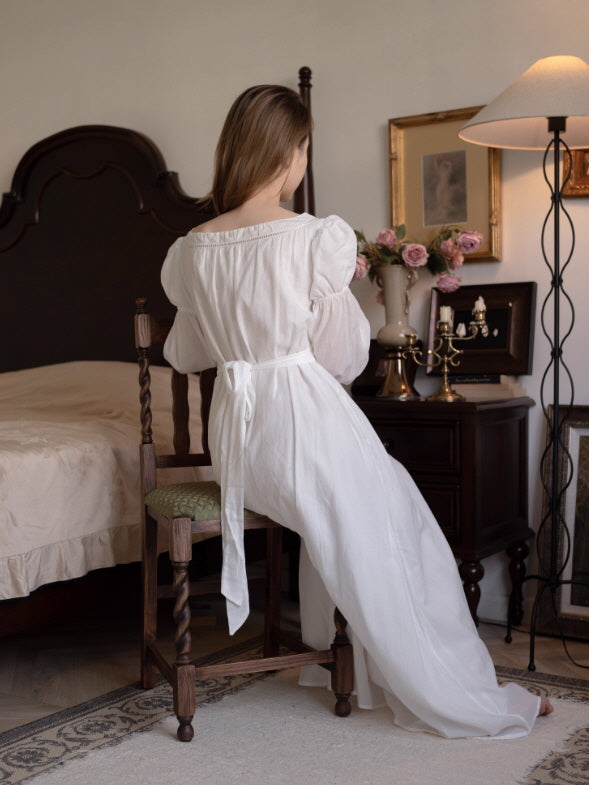 Heirloom Lace Square-Neck Nightgown