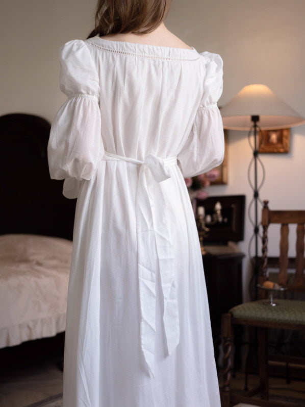 Heirloom Lace Square-Neck Nightgown
