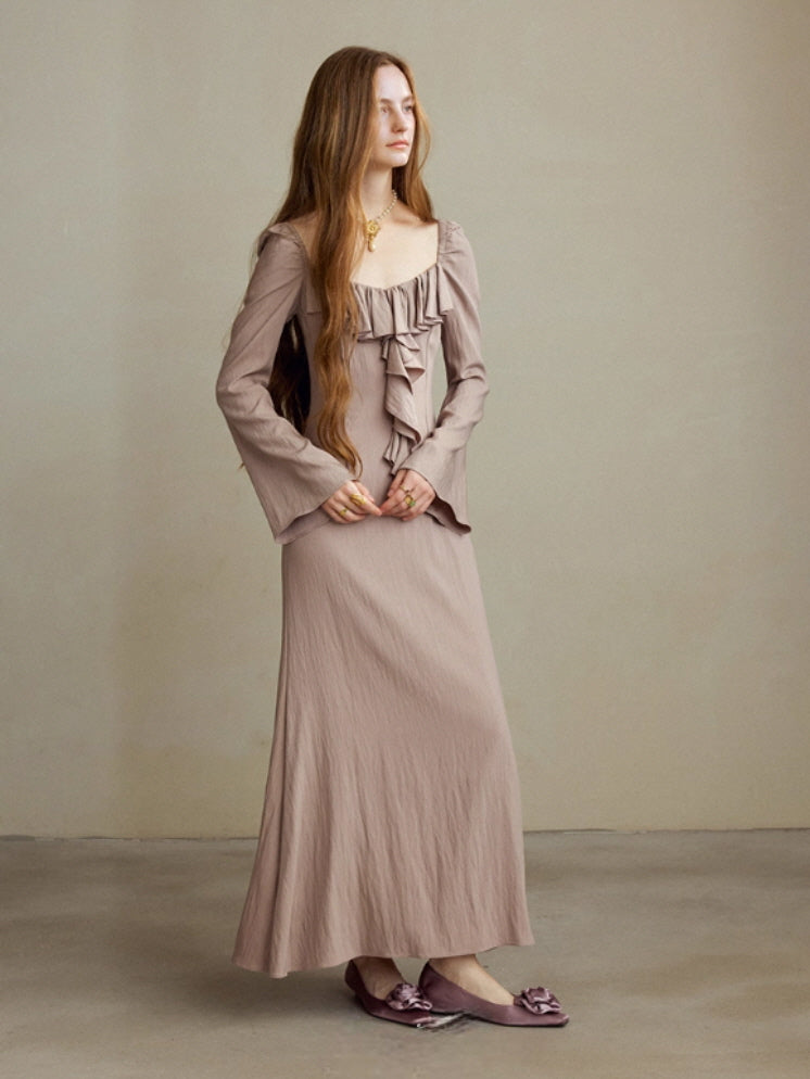 Romantic Ruffle Muse Long Dress