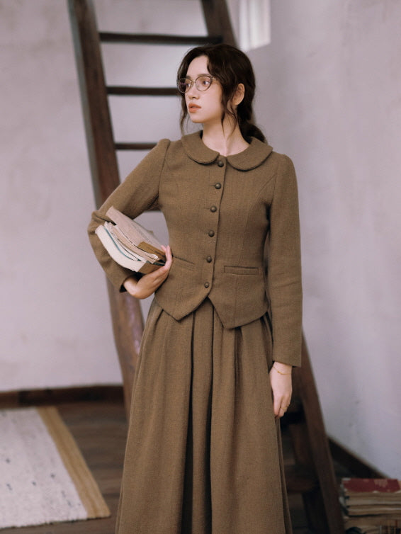 Vintage Scholar Heritage Jacket & Pleated Skirt