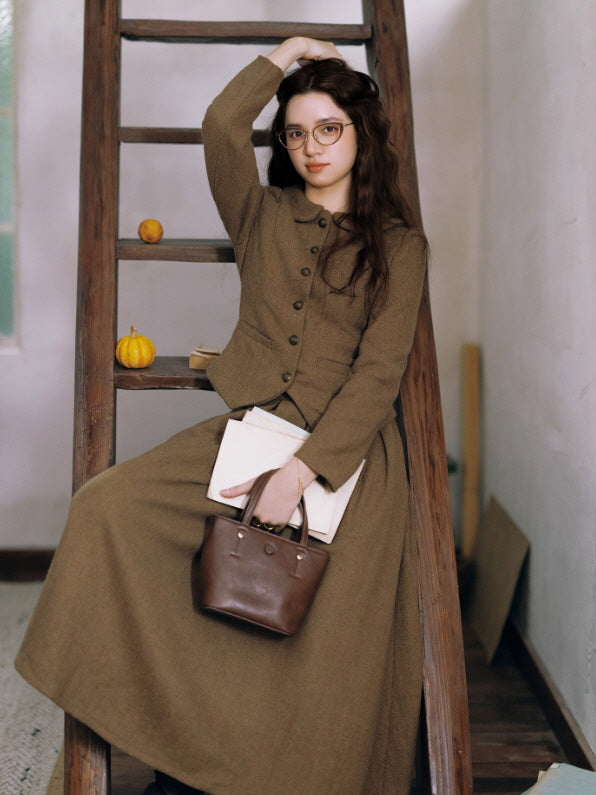 Vintage Scholar Heritage Jacket & Pleated Skirt