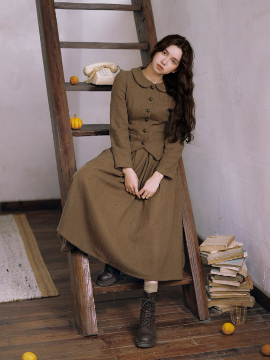 Vintage Scholar Heritage Jacket & Pleated Skirt
