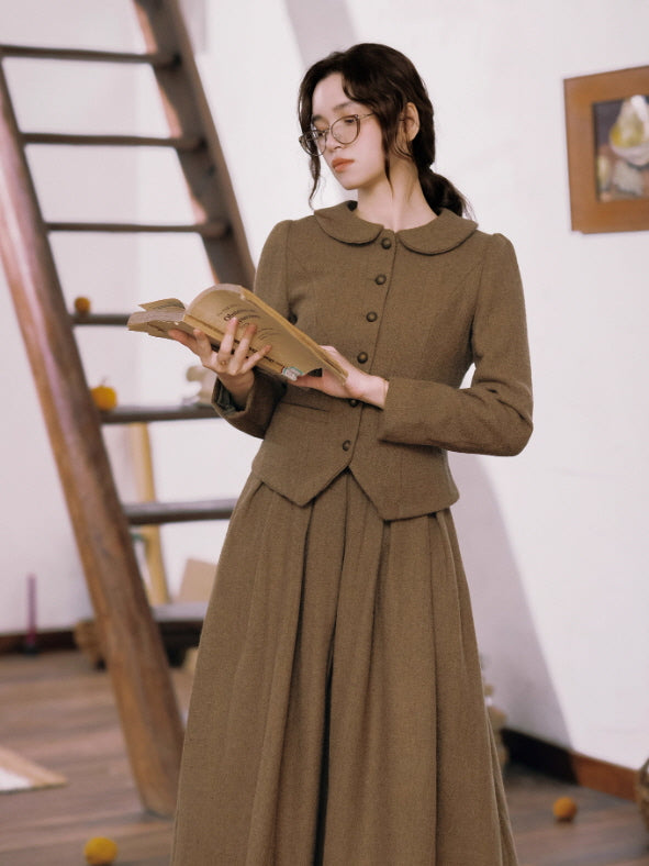 Vintage Scholar Heritage Jacket & Pleated Skirt
