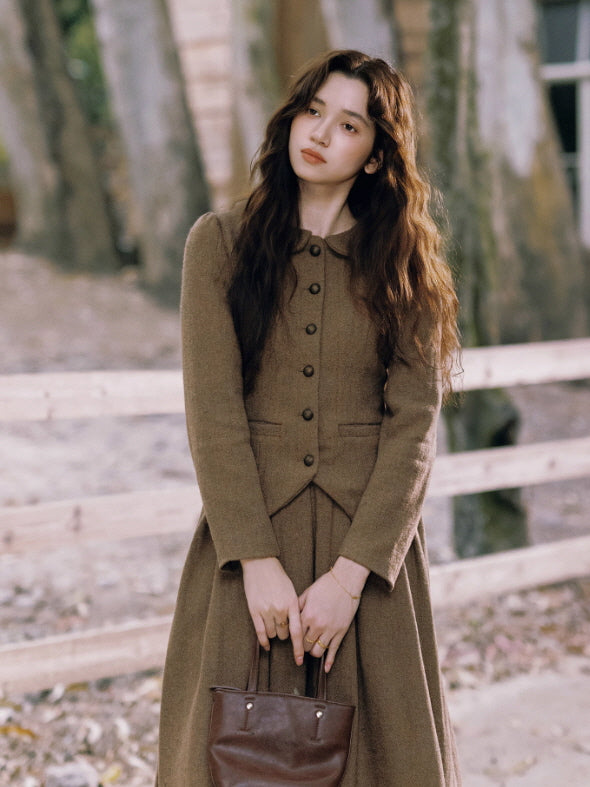 Vintage Scholar Heritage Jacket & Pleated Skirt