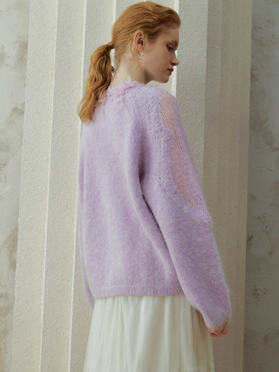 Lilac Petal Mist Knit Top