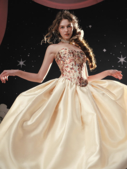 Starlight Rose Corset & Moonlit Ivory Skirt