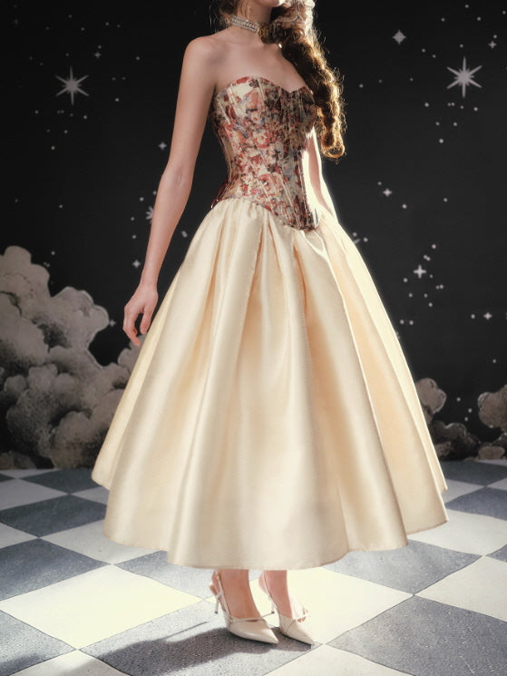 Starlight Rose Corset & Moonlit Ivory Skirt