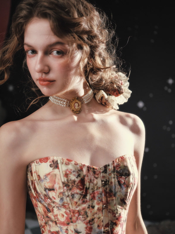 Starlight Rose Corset & Moonlit Ivory Skirt