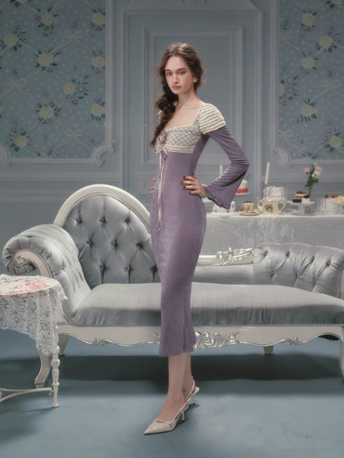 Lavender Heirloom Lace Dress