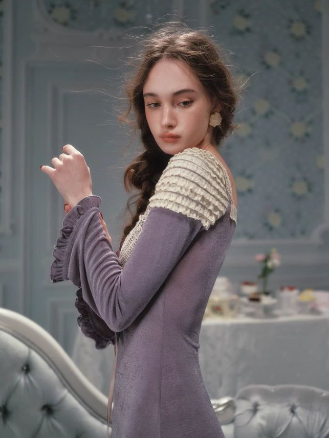 Lavender Heirloom Lace Dress