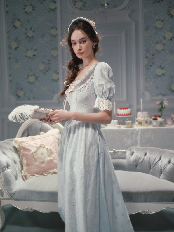 Pale Blue Reverie Lace Dress