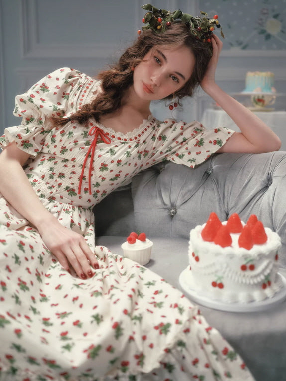 Strawberry Garden Ribbon Dress