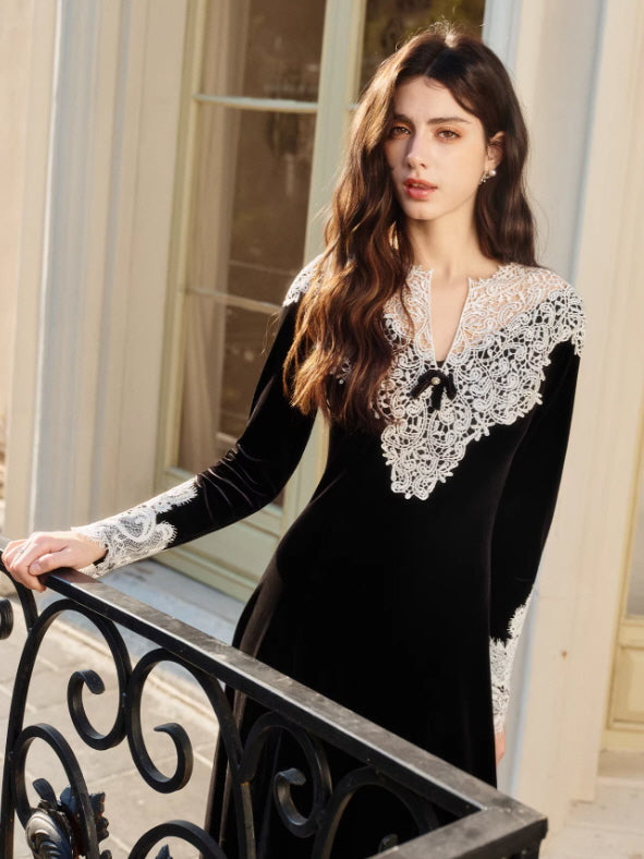 Midnight Lace Reverie Dress