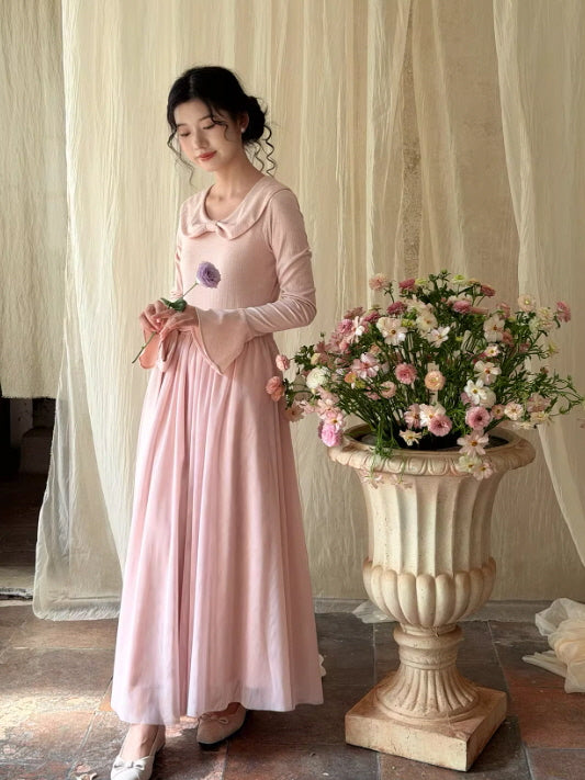 Petal Whisper Knit Dress