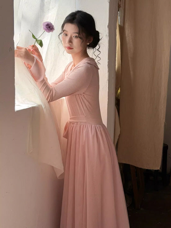 Petal Whisper Knit Dress