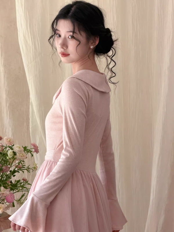 Petal Whisper Knit Dress